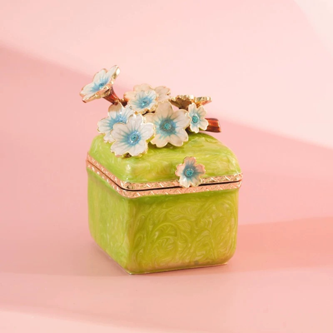 Floral Charm Keepsake Jewelry Box