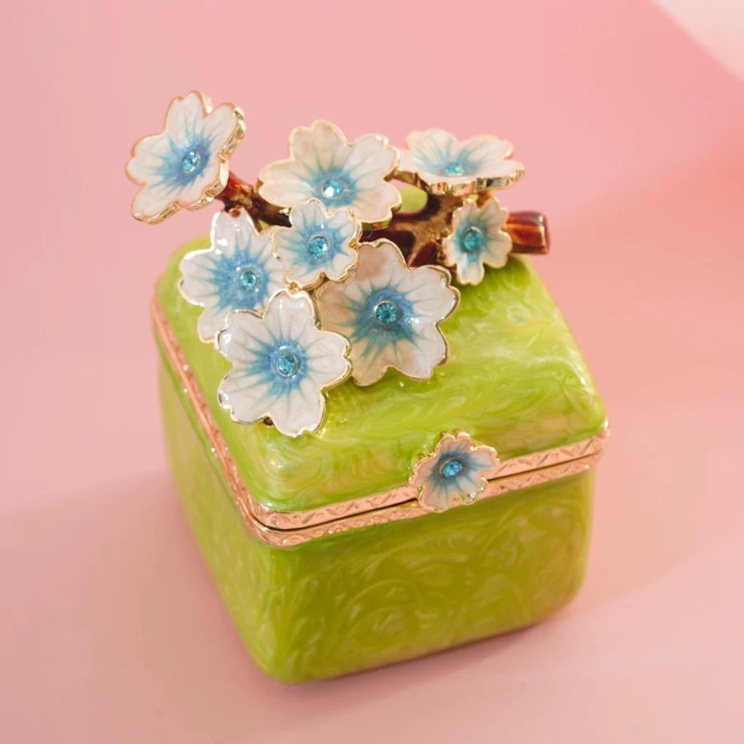 Floral Charm Keepsake Jewelry Box