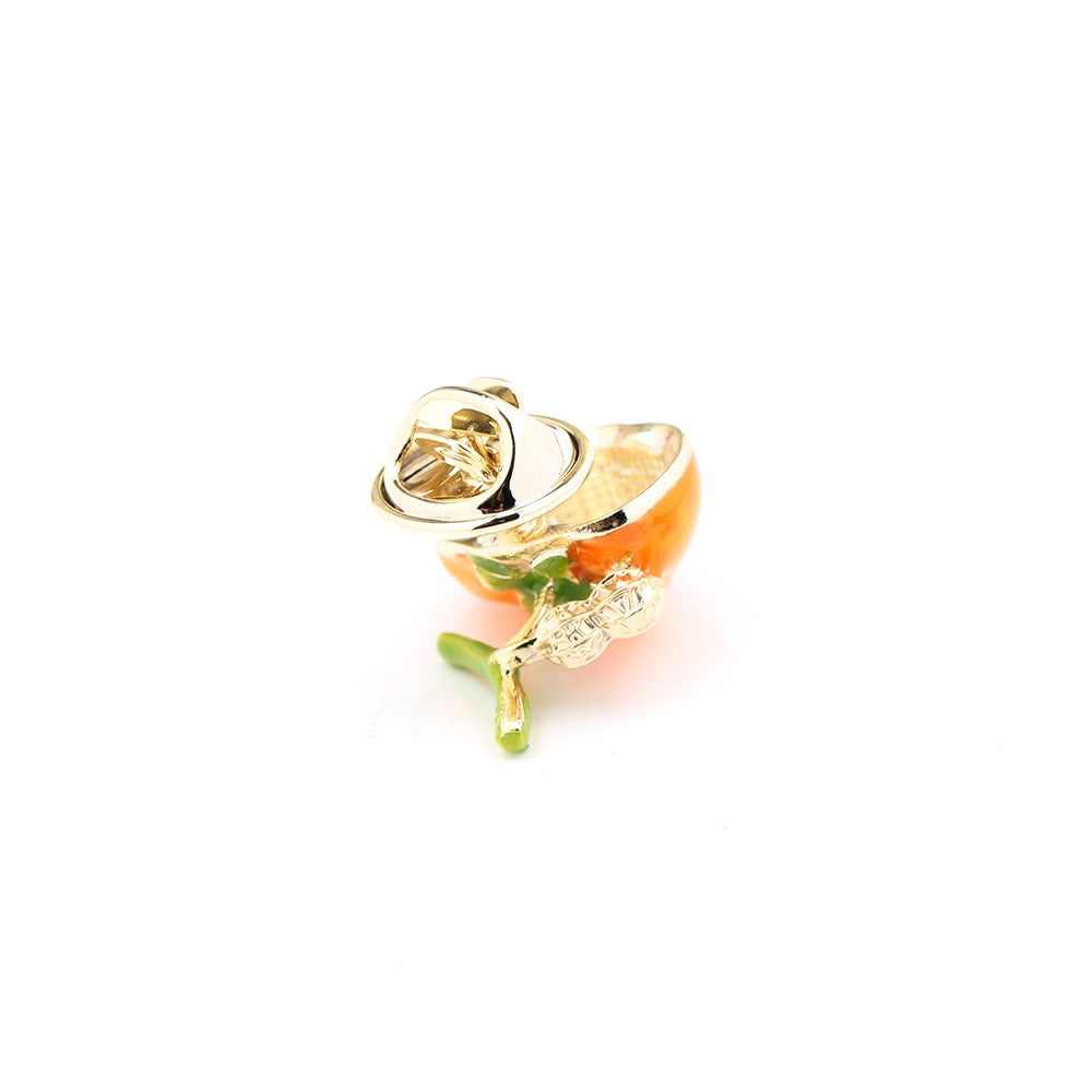 Cute Persimmon Peanut Brooch