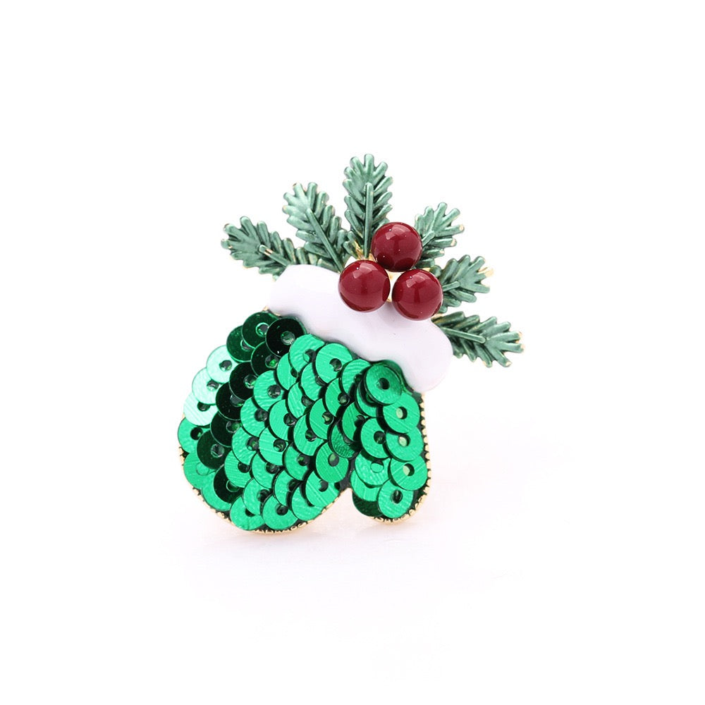 Merry Berry Stocking Brooch