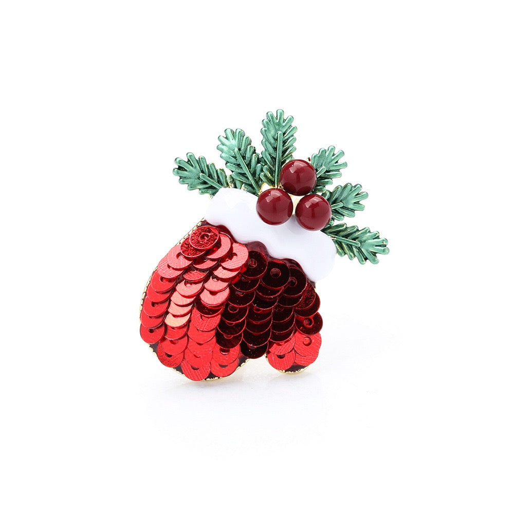 Merry Berry Stocking Brooch