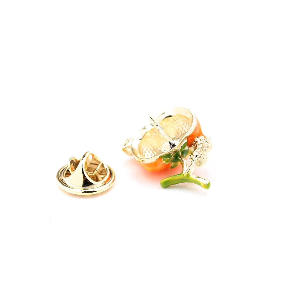 Cute Persimmon Peanut Brooch