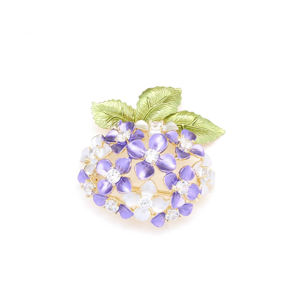 Hydrangea Flower Brooch