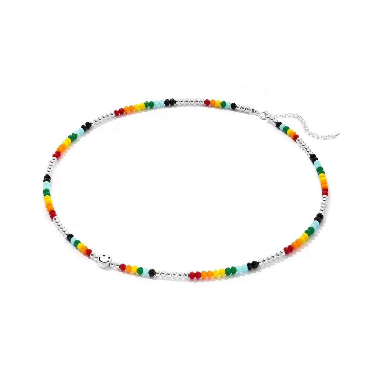 FGM Summer Vibrant Y2K Style Happy Face Beads Necklace