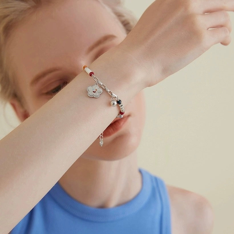 FGM Summer Vibrant Style Smiley Flower Bracelet