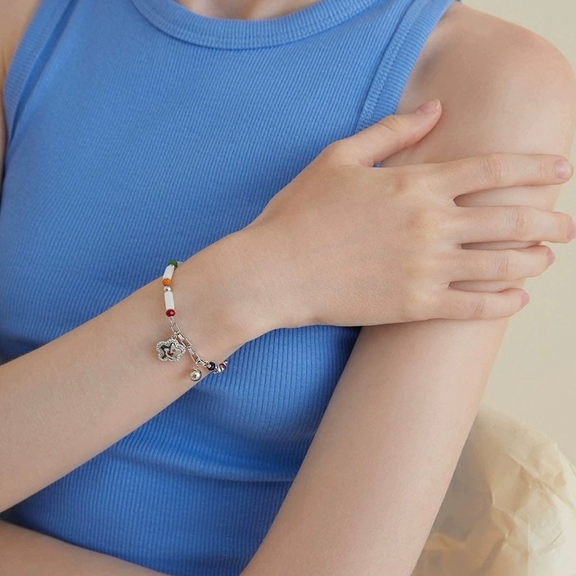 FGM Summer Vibrant Style Smiley Flower Bracelet