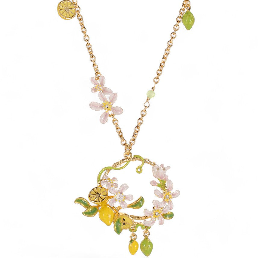 Vanilla Fresh Lemon Garland Clavicle Necklace