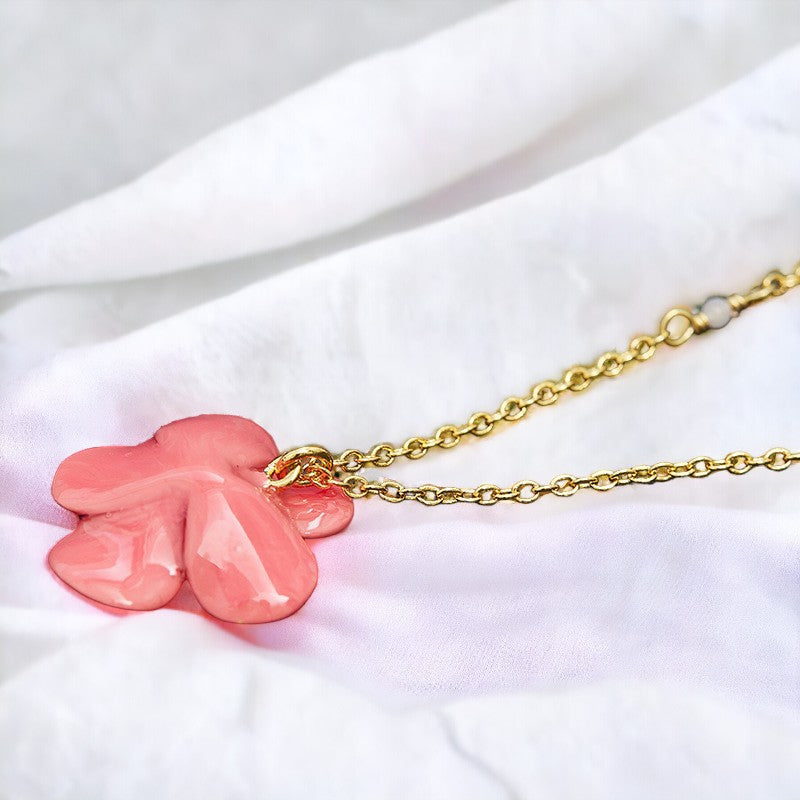 Enamel Plum Blossom Clavicle Necklace