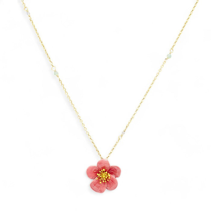 Enamel Plum Blossom Clavicle Necklace